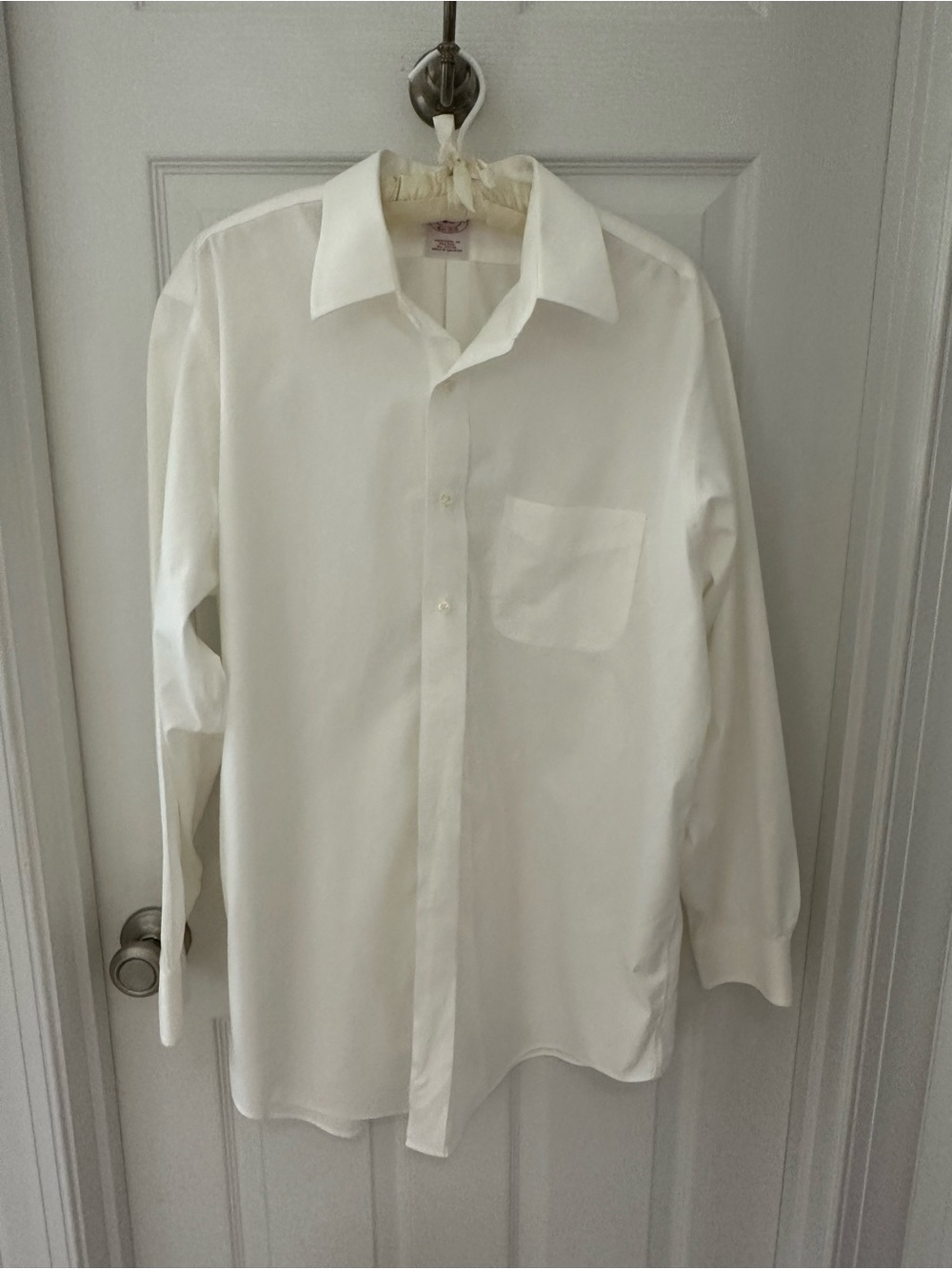 Brooks Brothers White Dress Shirt with Point Collar